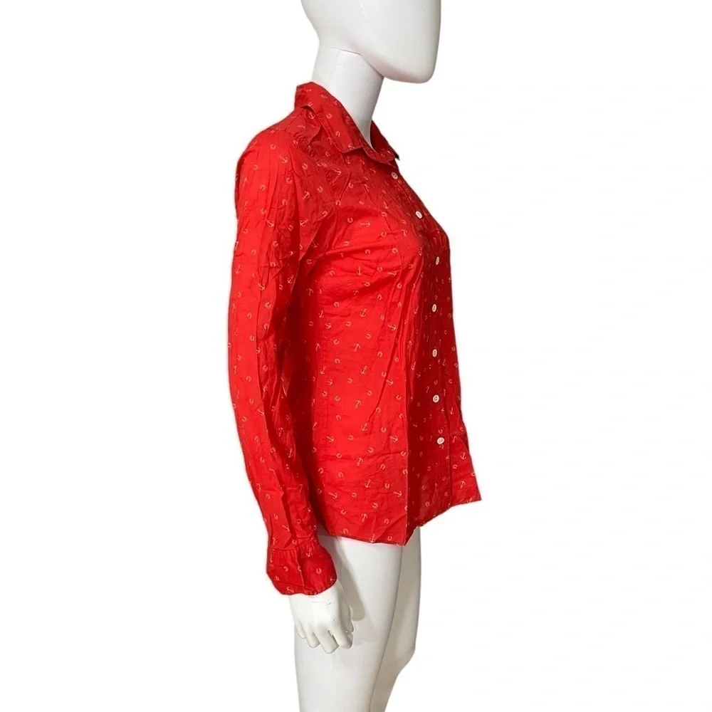 J Crew Anchor Print Button Down Shirt